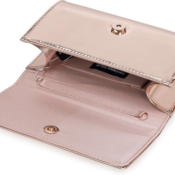 Faux Leather Clutch Women Elegant Evening Bag Small Purse Night Out